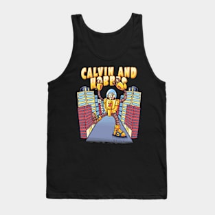 calvin and hobbes on a robot Tank Top